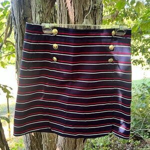 Tommy Hilfiger Navy Skirt with Red and White Stripes